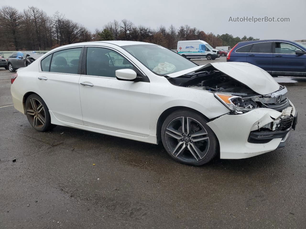 2017 Honda Accord Sport White vin: 1HGCR2F52HA289827