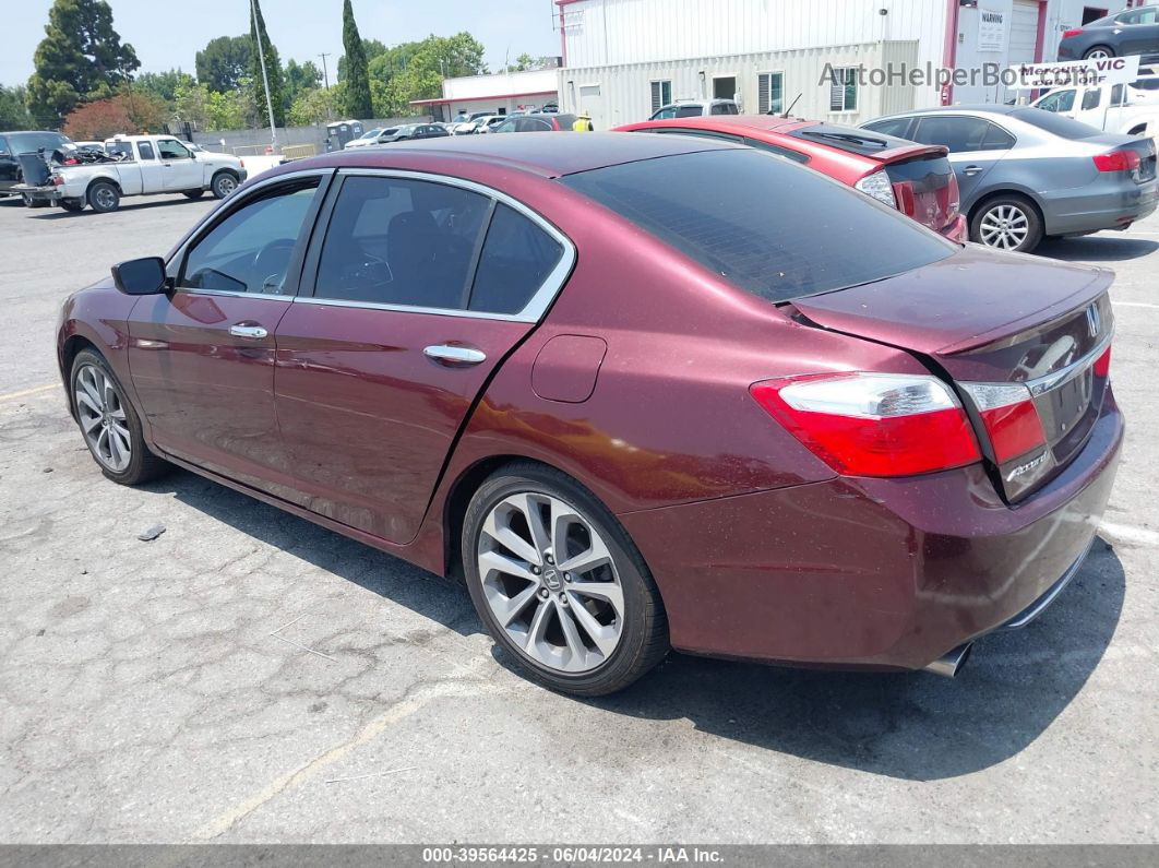 2014 Honda Accord Sport Burgundy vin: 1HGCR2F53EA062917