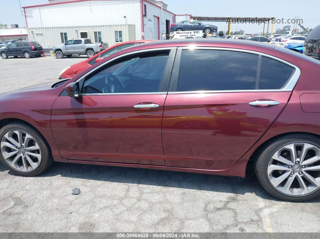 2014 Honda Accord Sport Burgundy vin: 1HGCR2F53EA062917