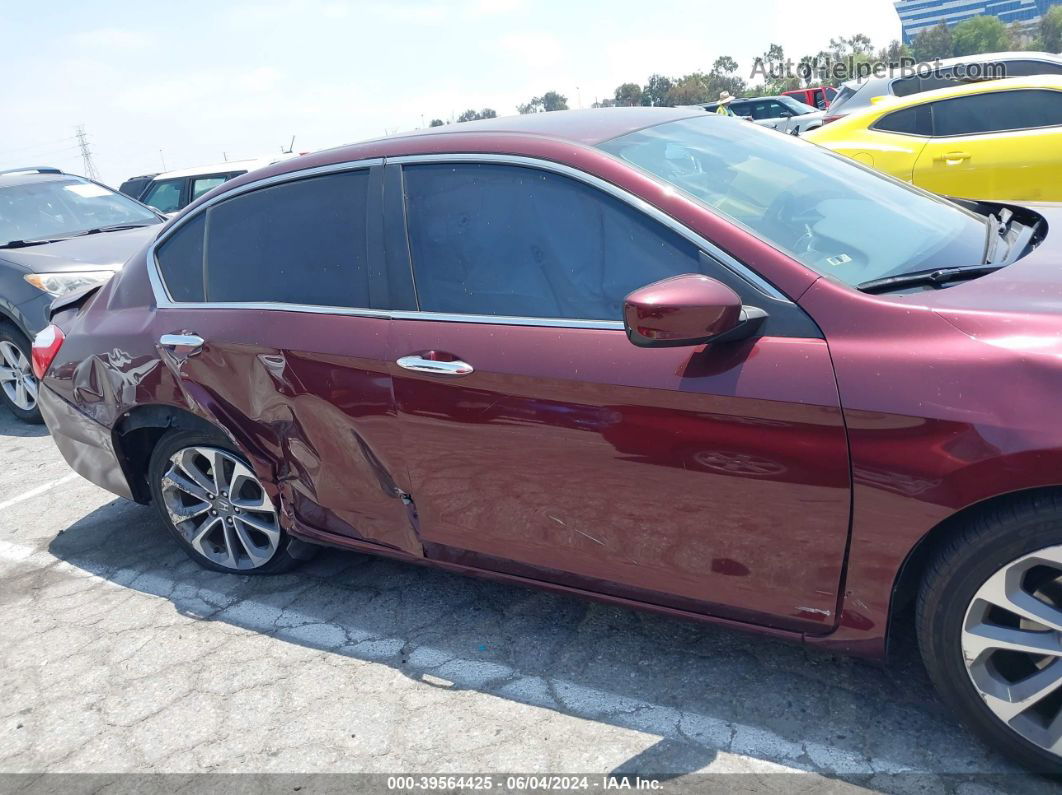 2014 Honda Accord Sport Burgundy vin: 1HGCR2F53EA062917