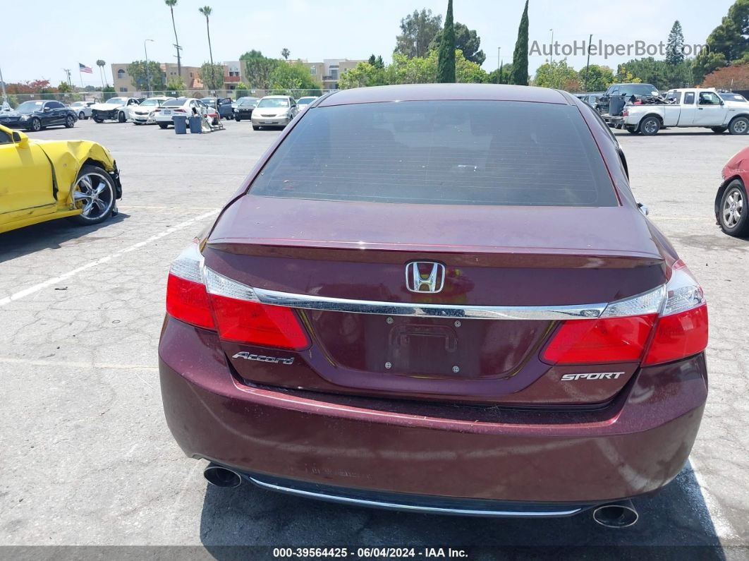 2014 Honda Accord Sport Burgundy vin: 1HGCR2F53EA062917