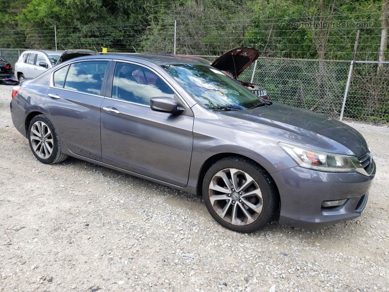 2014 Honda Accord Sport Gray vin: 1HGCR2F53EA089342