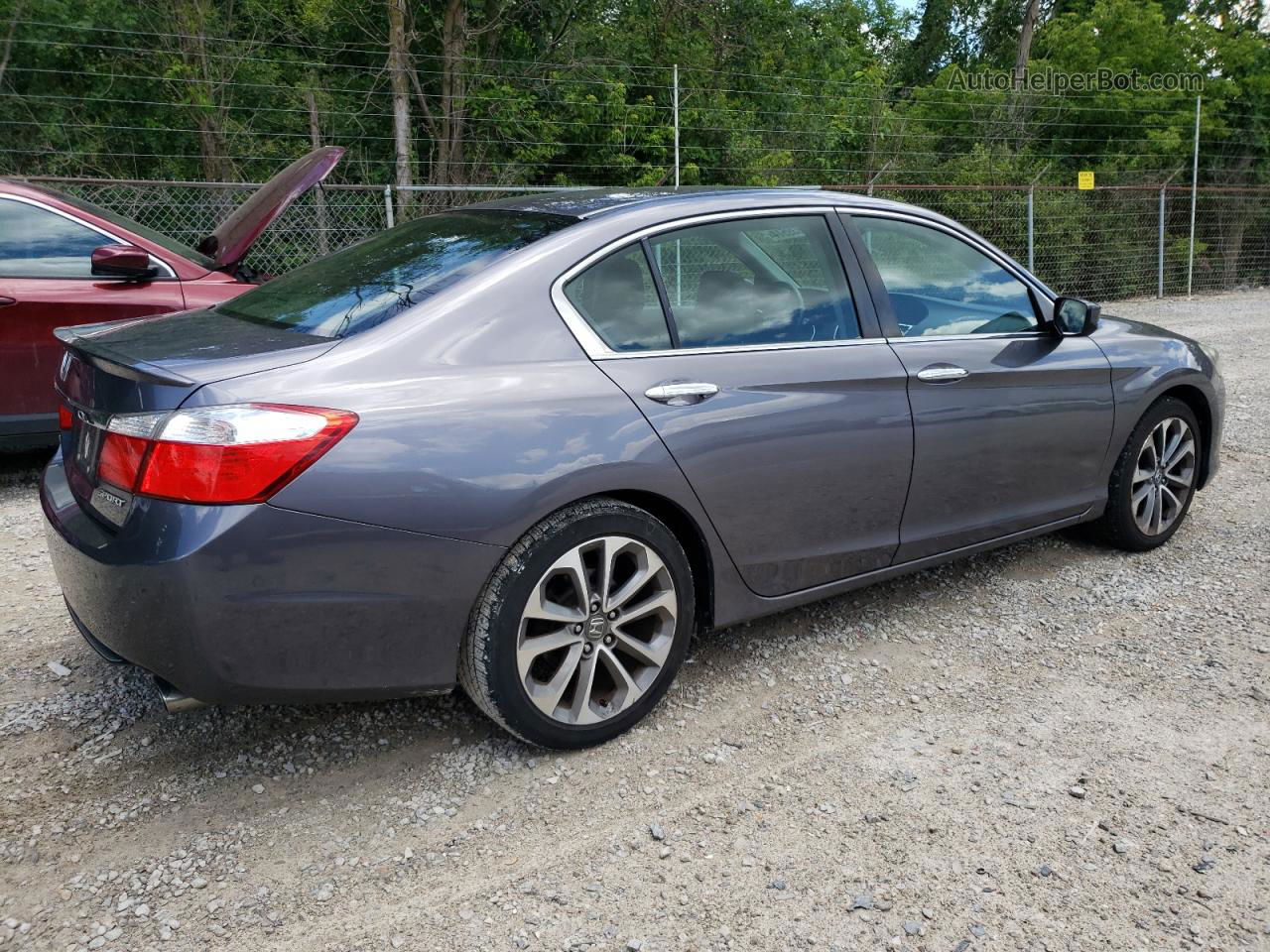 2014 Honda Accord Sport Gray vin: 1HGCR2F53EA089342