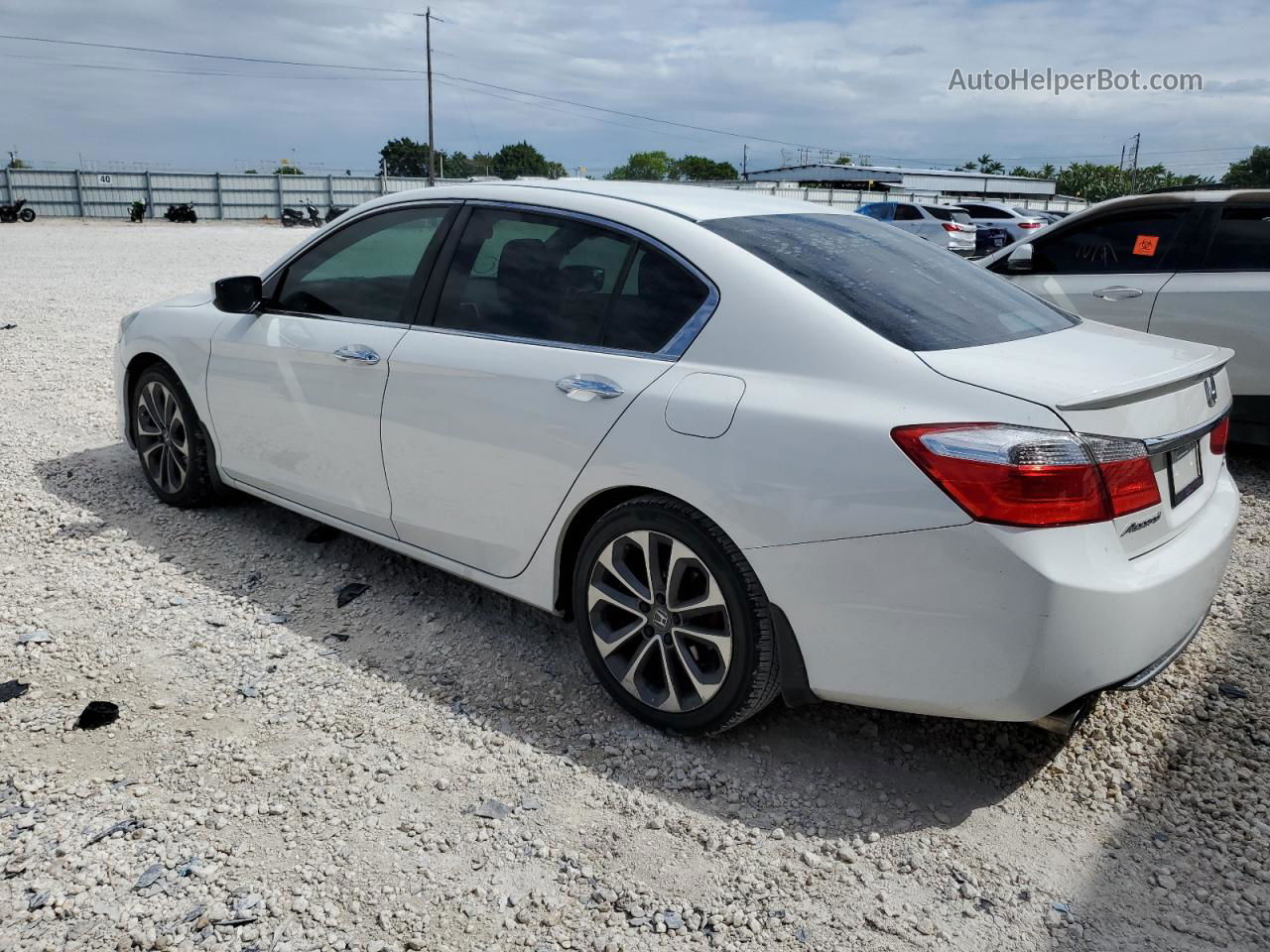 2014 Honda Accord Sport White vin: 1HGCR2F53EA253253