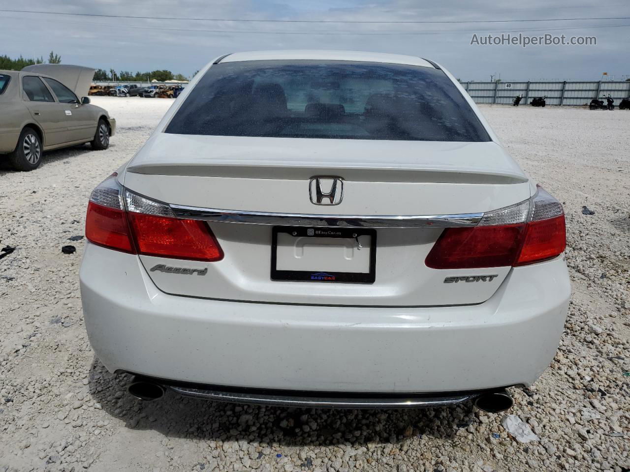 2014 Honda Accord Sport White vin: 1HGCR2F53EA253253