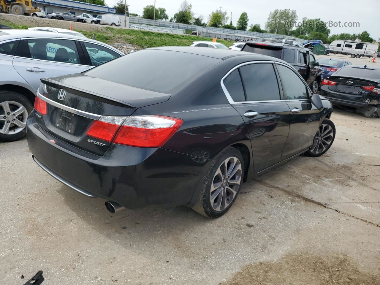 2014 Honda Accord Sport Black vin: 1HGCR2F53EA283336