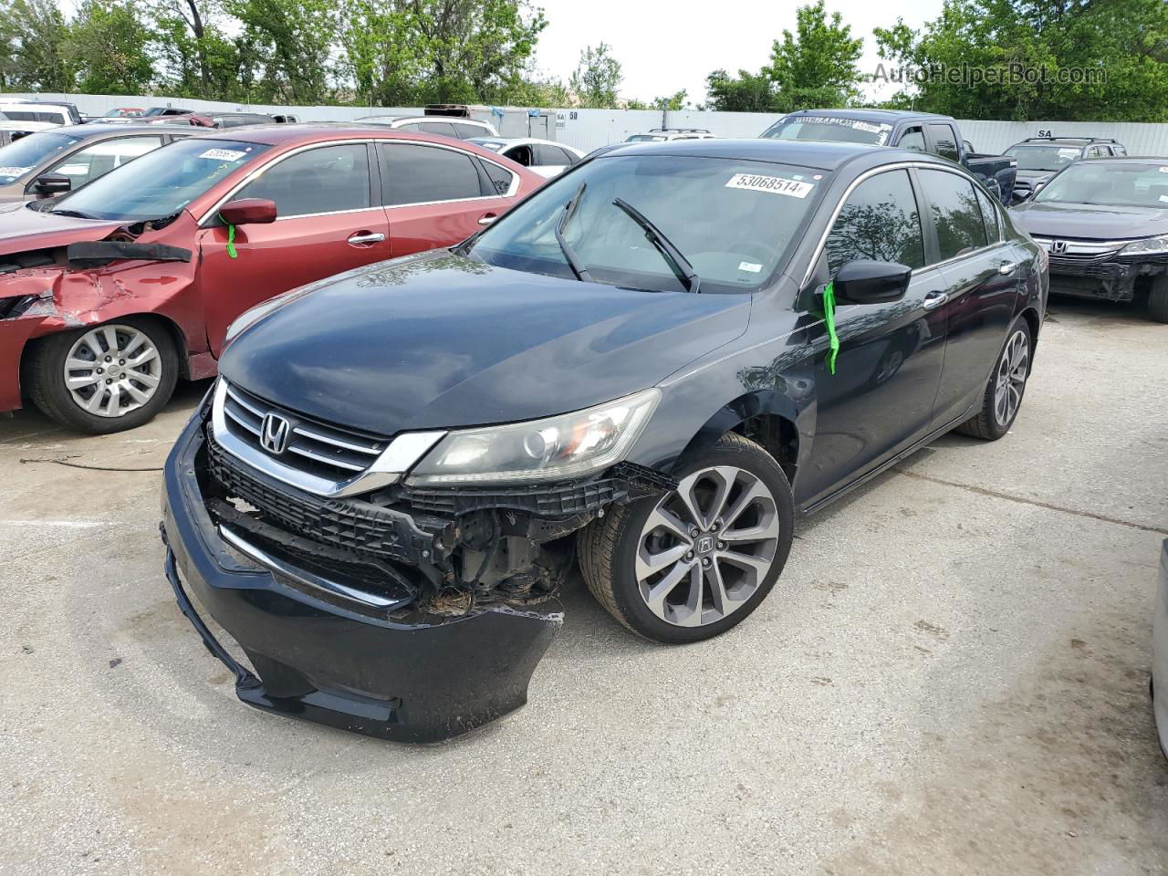 2014 Honda Accord Sport Black vin: 1HGCR2F53EA283336