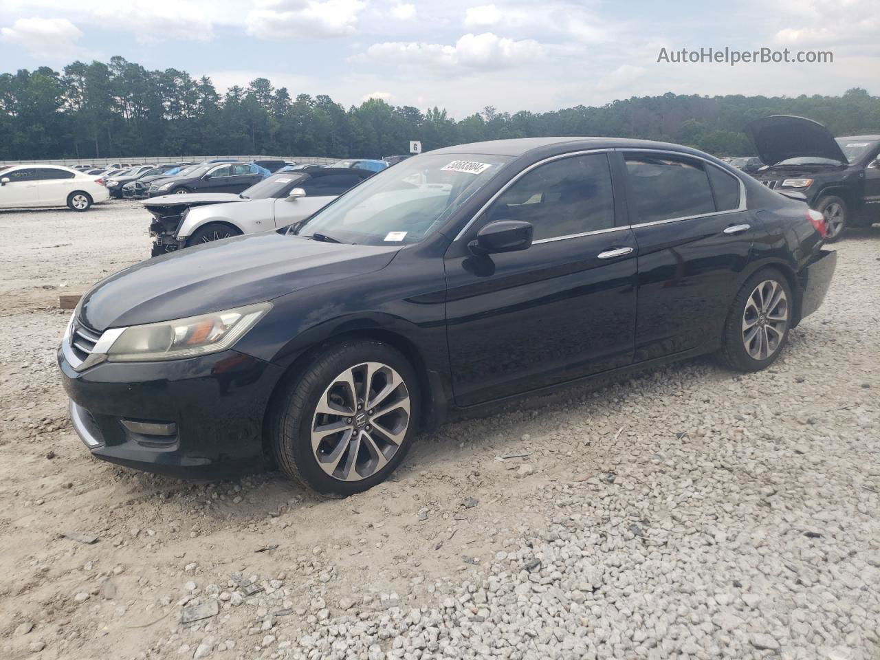 2014 Honda Accord Sport Черный vin: 1HGCR2F53EA291856