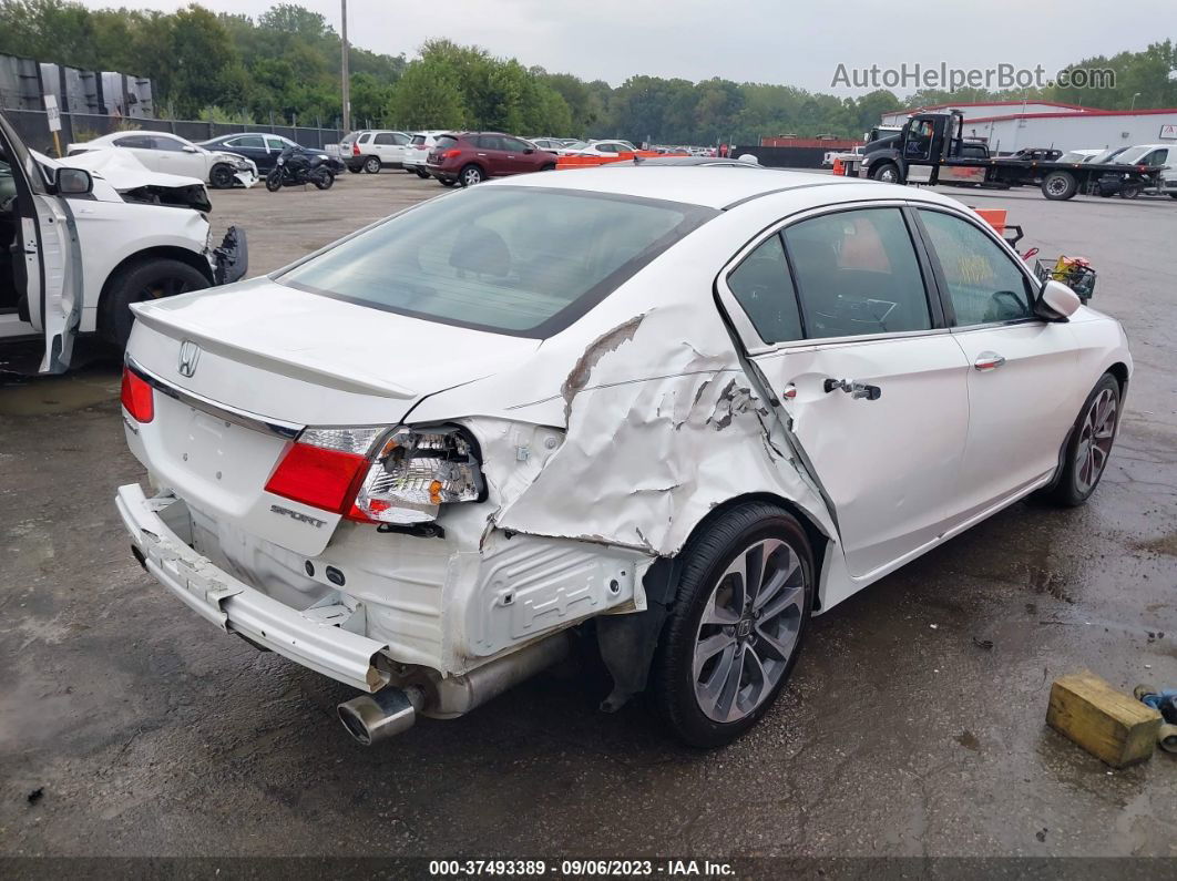 2015 Honda Accord Sport White vin: 1HGCR2F53FA256719