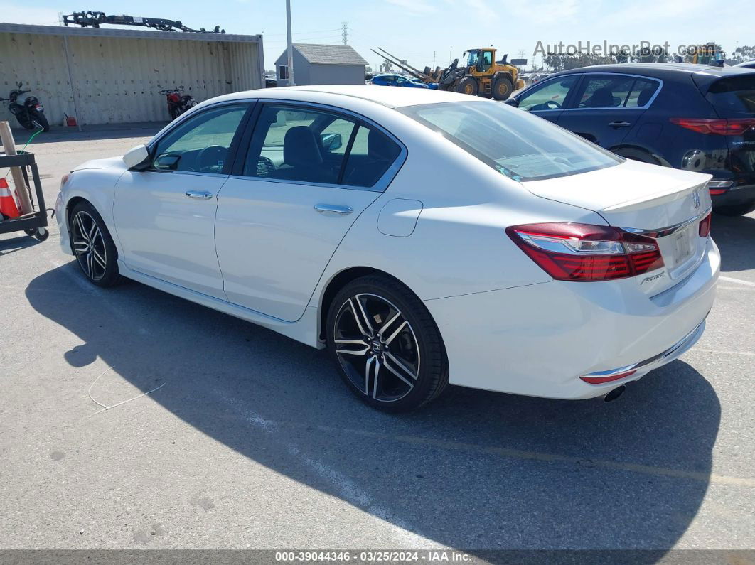 2016 Honda Accord Sport White vin: 1HGCR2F53GA044517