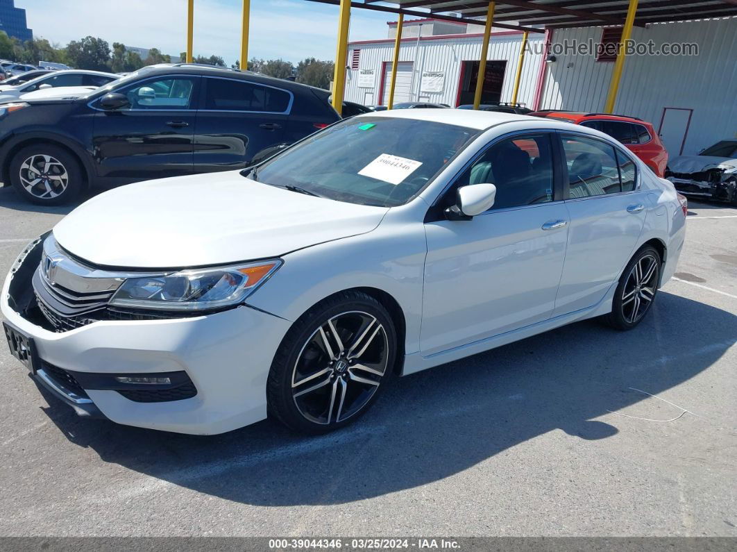 2016 Honda Accord Sport White vin: 1HGCR2F53GA044517