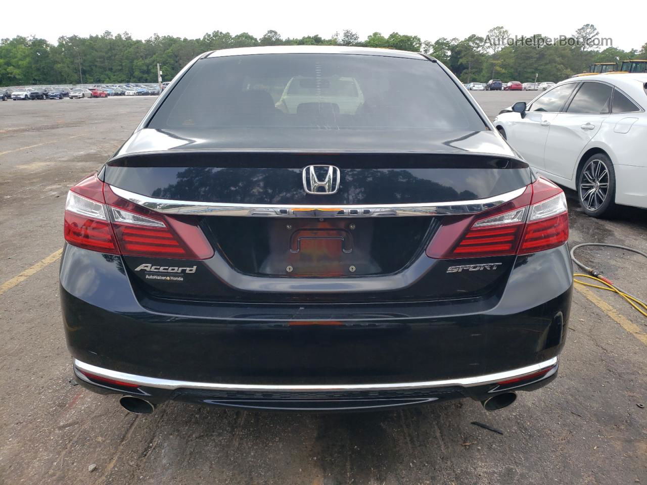 2016 Honda Accord Sport Черный vin: 1HGCR2F53GA111696