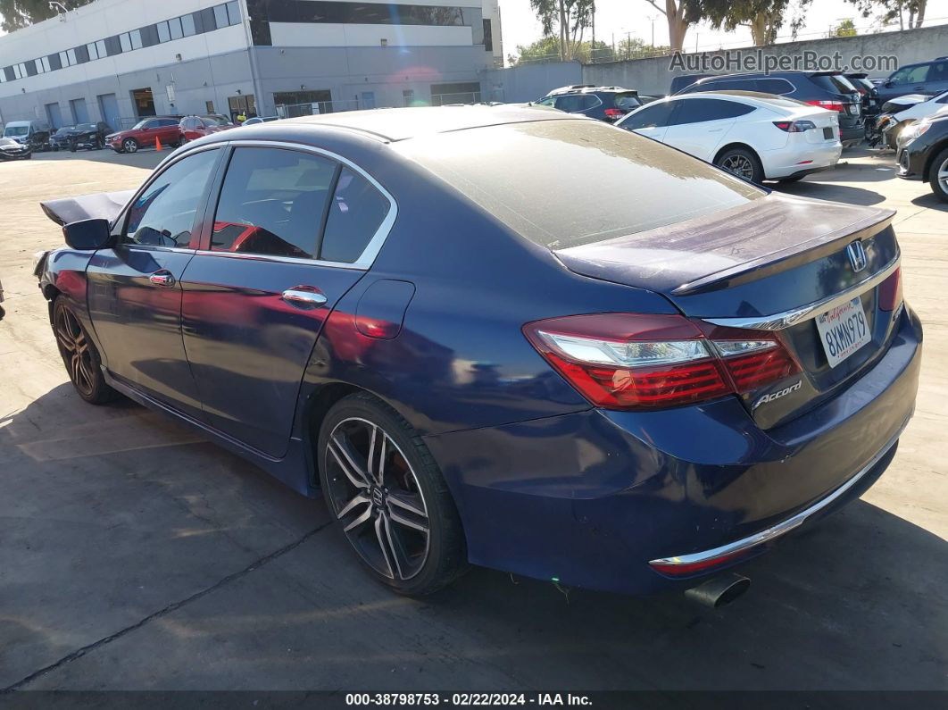 2016 Honda Accord Sport Синий vin: 1HGCR2F53GA139742