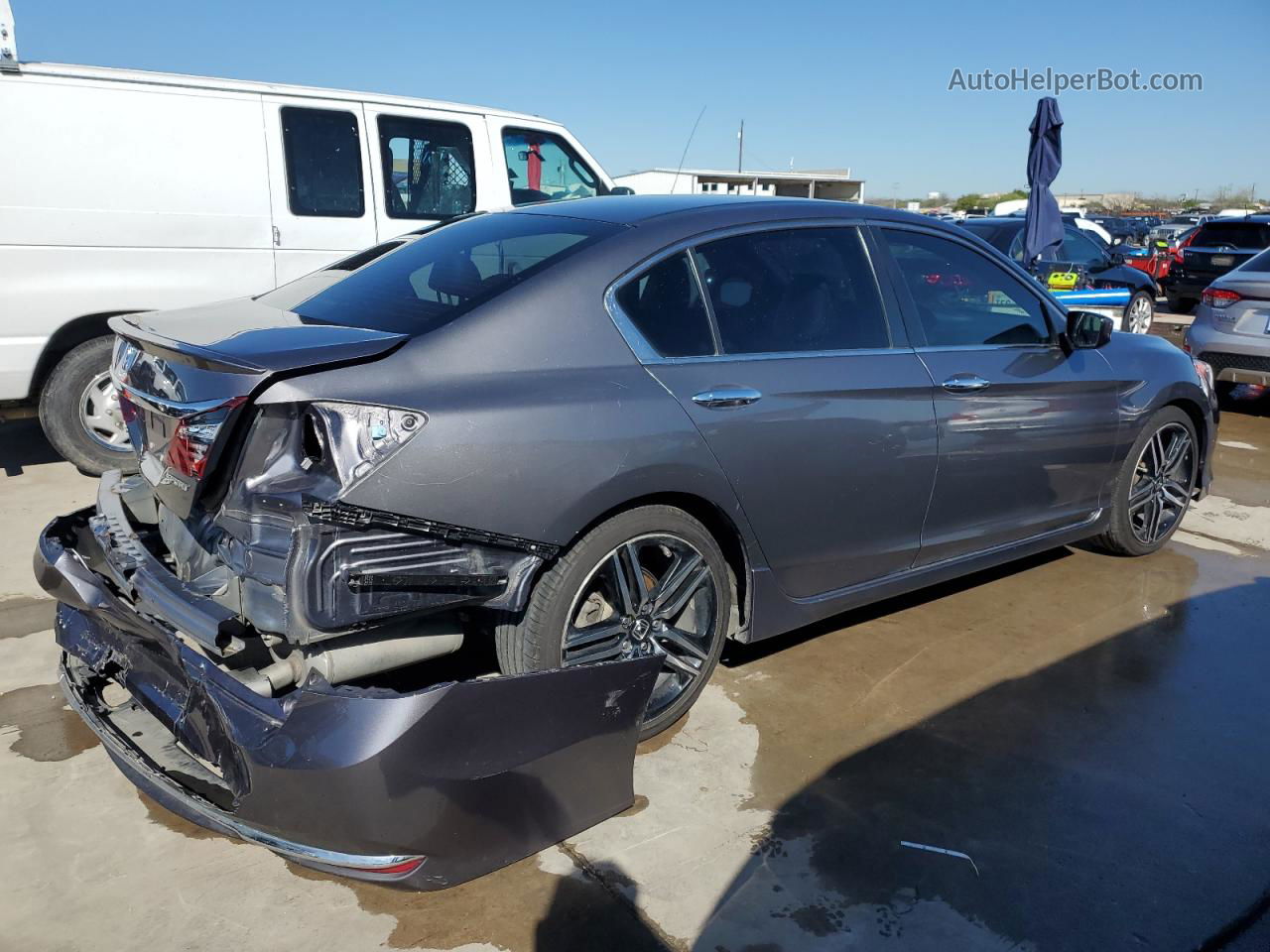 2016 Honda Accord Sport Серый vin: 1HGCR2F53GA174605