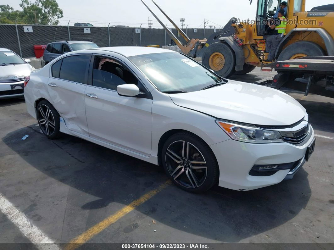 2017 Honda Accord Sedan Sport White vin: 1HGCR2F53HA099535