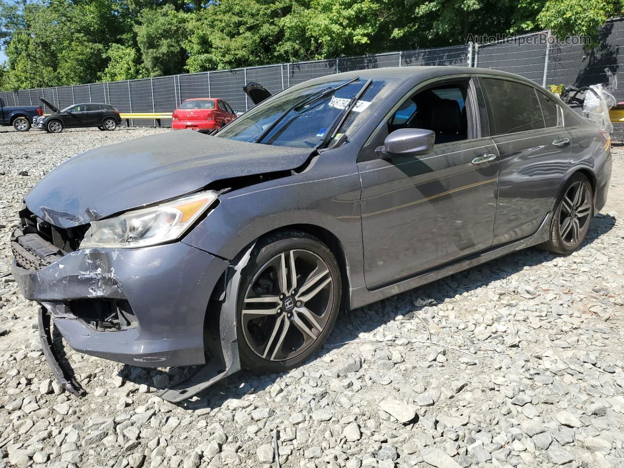 2017 Honda Accord Sport Gray vin: 1HGCR2F53HA104362