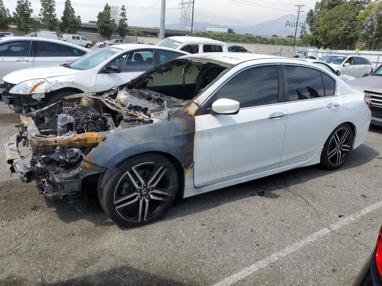 2017 Honda Accord Sport White vin: 1HGCR2F53HA126149