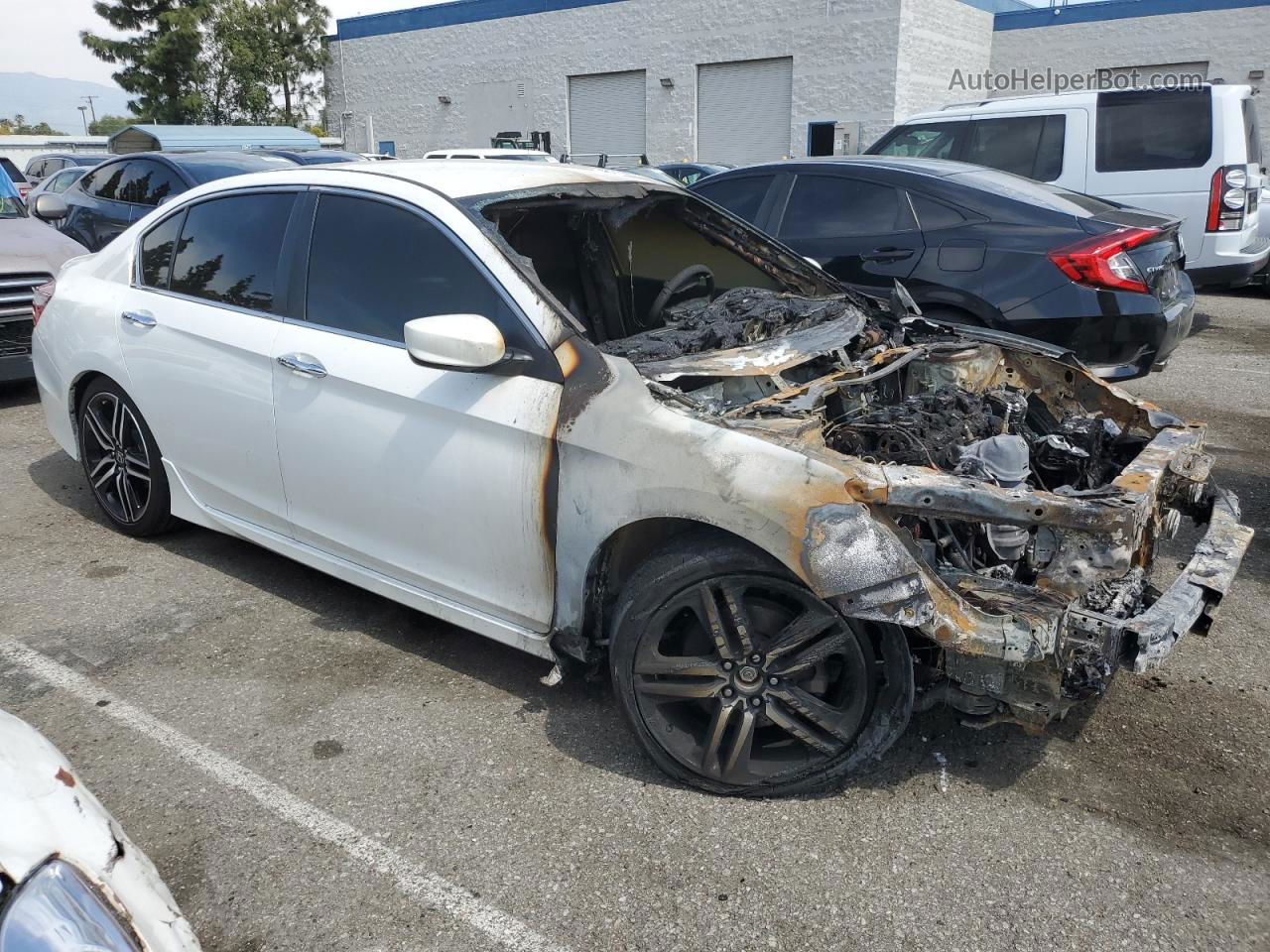 2017 Honda Accord Sport White vin: 1HGCR2F53HA126149