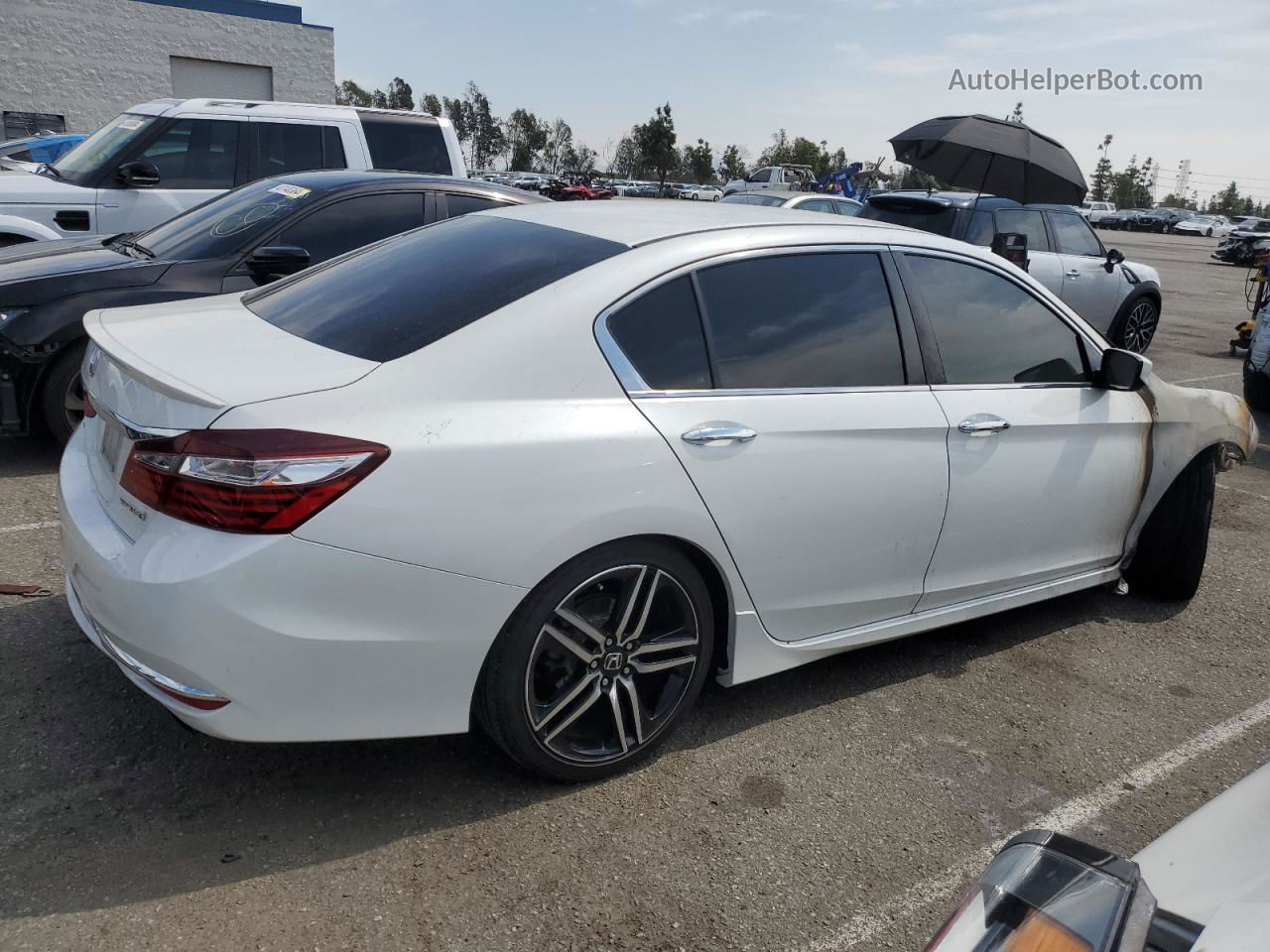 2017 Honda Accord Sport White vin: 1HGCR2F53HA126149