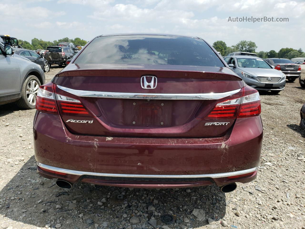 2017 Honda Accord Sport Burgundy vin: 1HGCR2F53HA133537