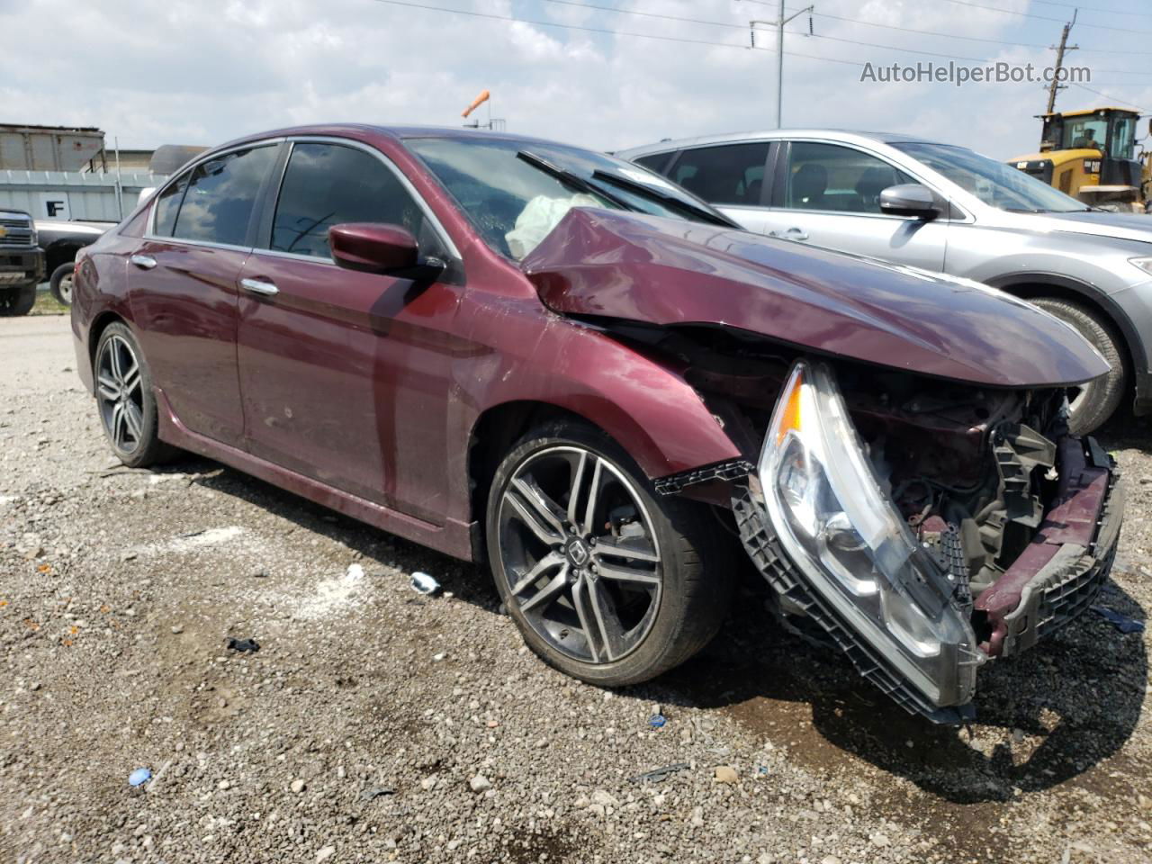 2017 Honda Accord Sport Burgundy vin: 1HGCR2F53HA133537