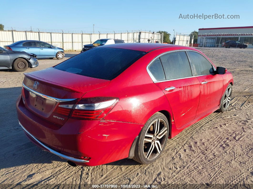 2017 Honda Accord Sport Красный vin: 1HGCR2F53HA151097