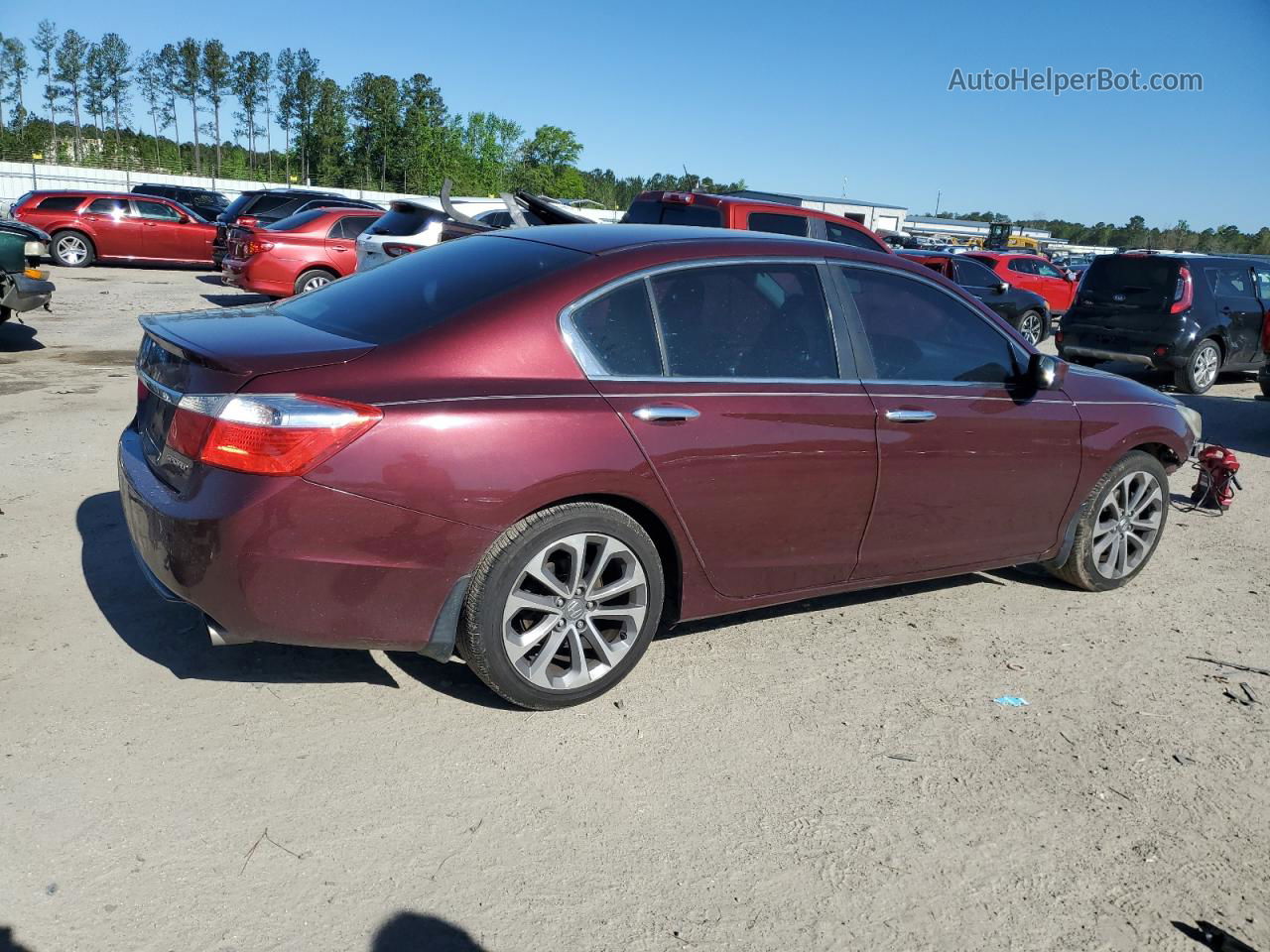 2014 Honda Accord Sport Бордовый vin: 1HGCR2F54EA030591