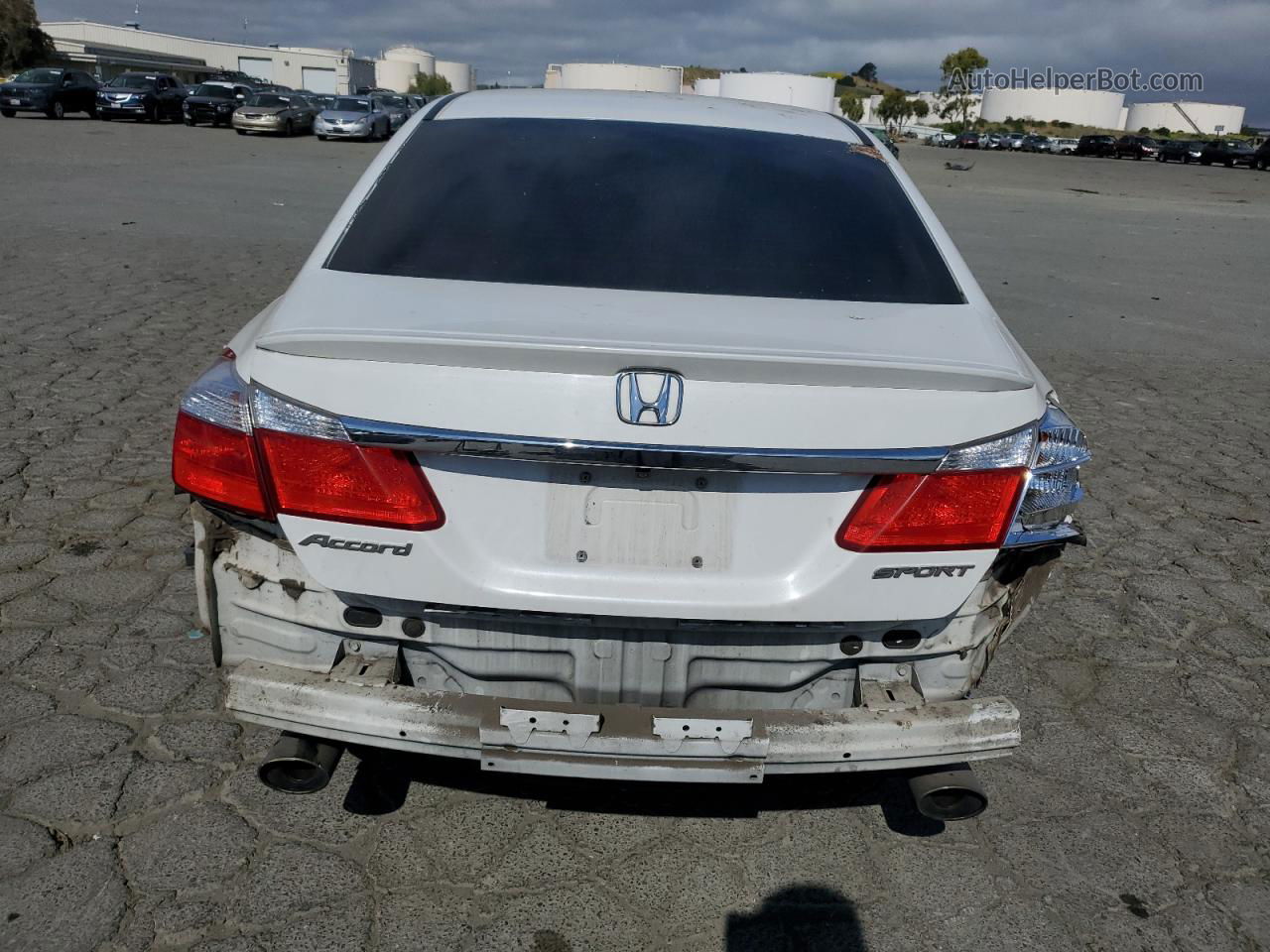 2014 Honda Accord Sport White vin: 1HGCR2F54EA069049