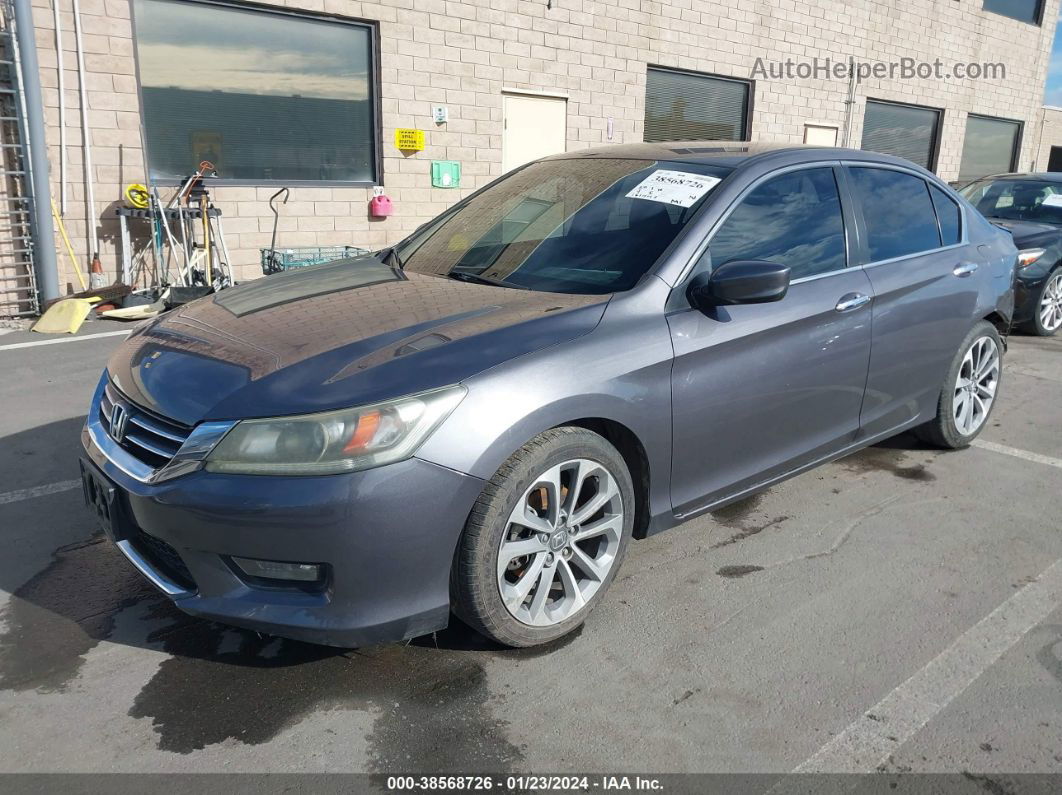 2014 Honda Accord Sport Gray vin: 1HGCR2F54EA078916