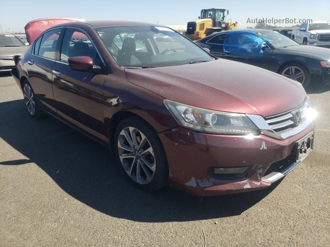 2014 Honda Accord Sport Burgundy vin: 1HGCR2F54EA080181