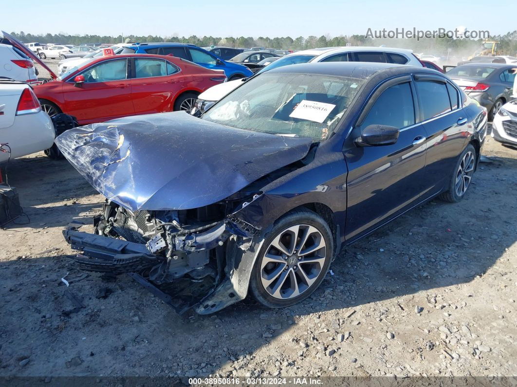 2015 Honda Accord Sport Blue vin: 1HGCR2F54FA016367