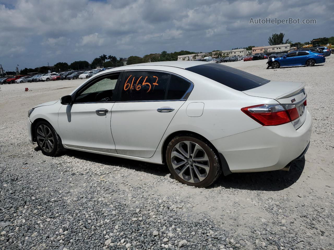 2015 Honda Accord Sport White vin: 1HGCR2F54FA109471