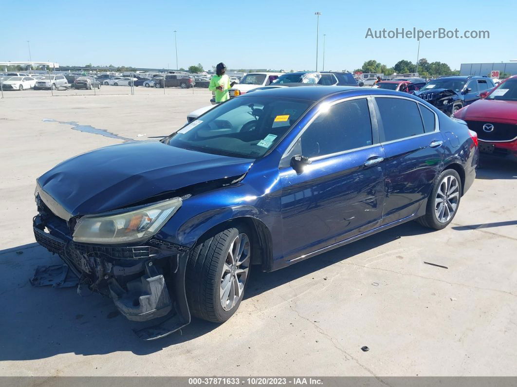 2015 Honda Accord Sport Blue vin: 1HGCR2F54FA142695