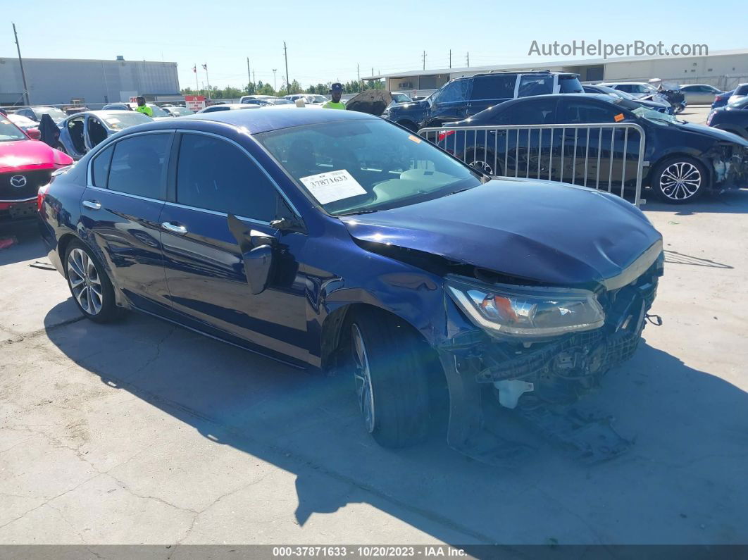 2015 Honda Accord Sport Blue vin: 1HGCR2F54FA142695