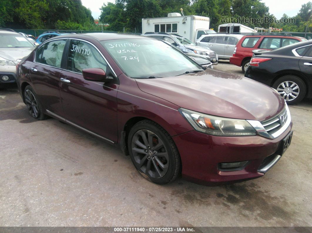 2015 Honda Accord Sedan Sport Burgundy vin: 1HGCR2F54FA149081