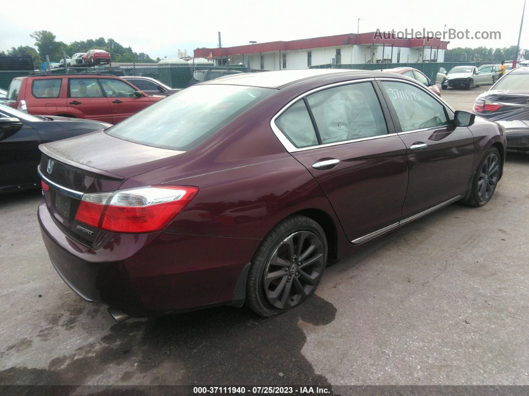 2015 Honda Accord Sedan Sport Burgundy vin: 1HGCR2F54FA149081