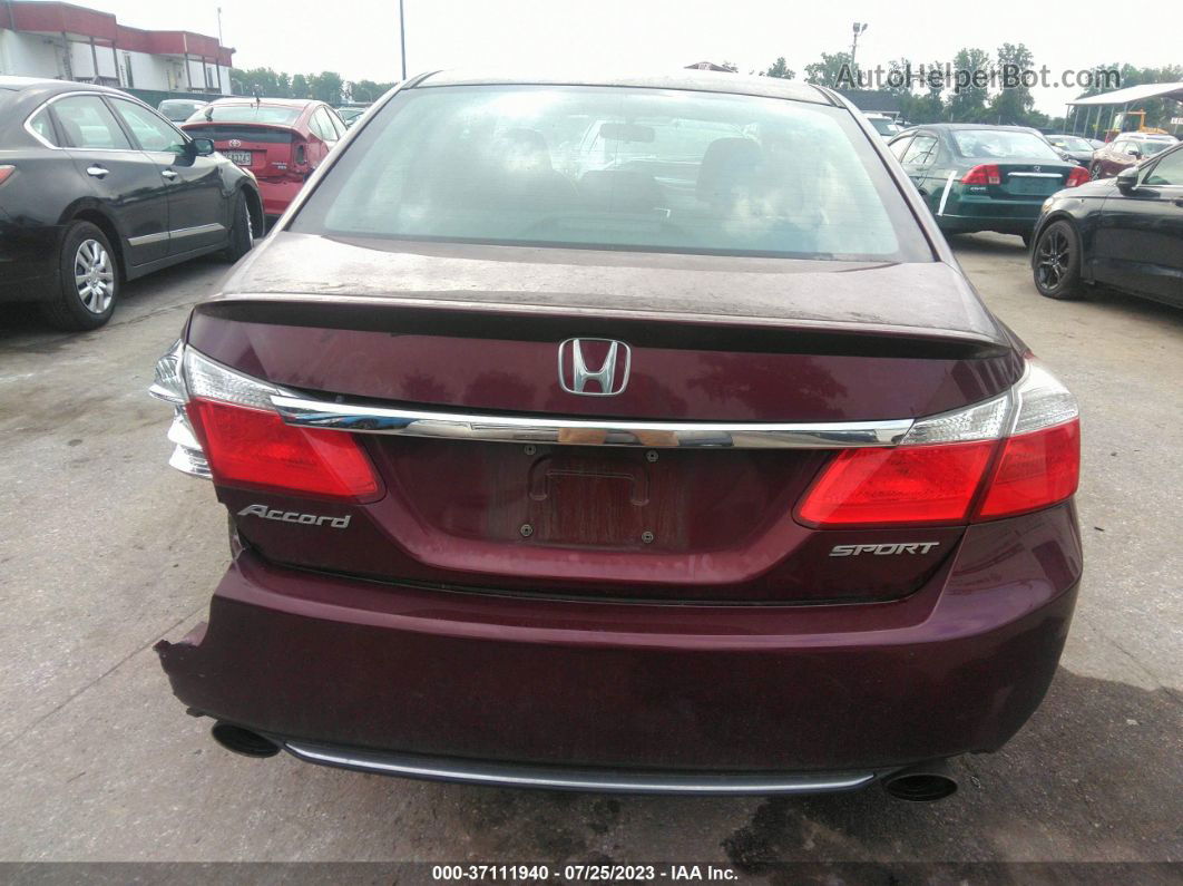 2015 Honda Accord Sedan Sport Burgundy vin: 1HGCR2F54FA149081