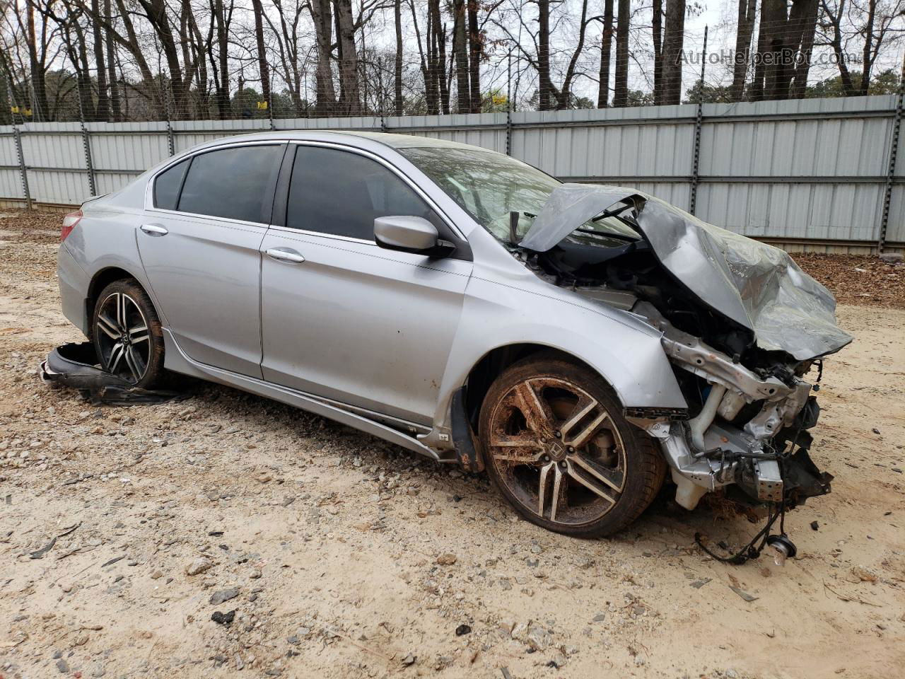 2016 Honda Accord Sport Silver vin: 1HGCR2F54GA075629