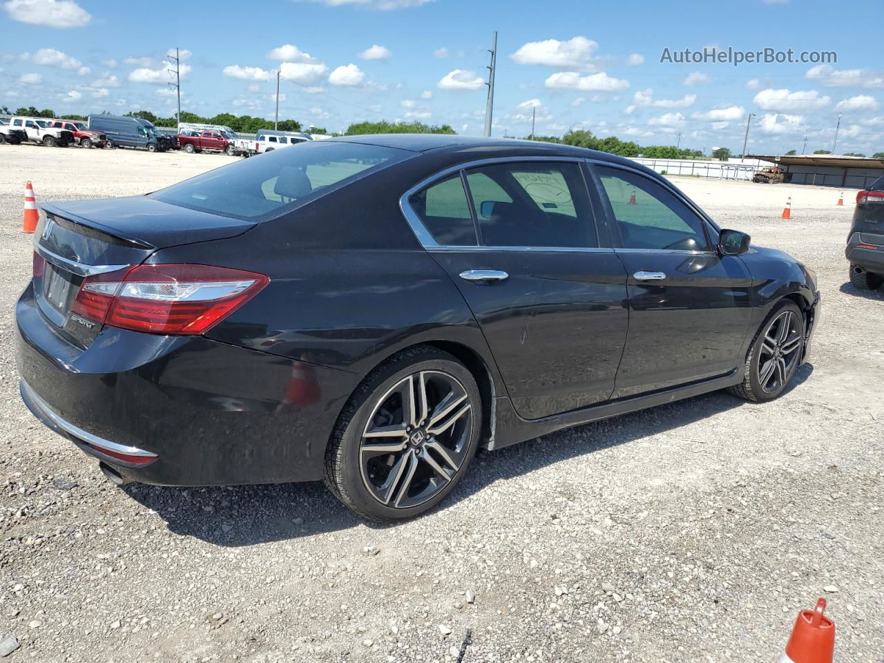 2016 Honda Accord Sport Черный vin: 1HGCR2F54GA137644