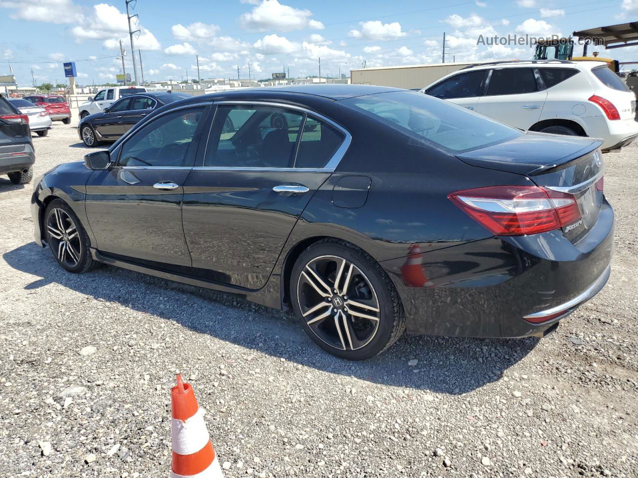 2016 Honda Accord Sport Черный vin: 1HGCR2F54GA137644