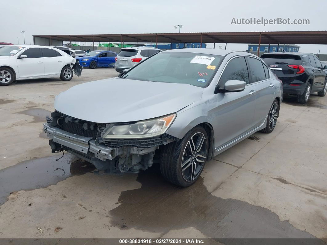 2016 Honda Accord Sport Серебряный vin: 1HGCR2F54GA230776