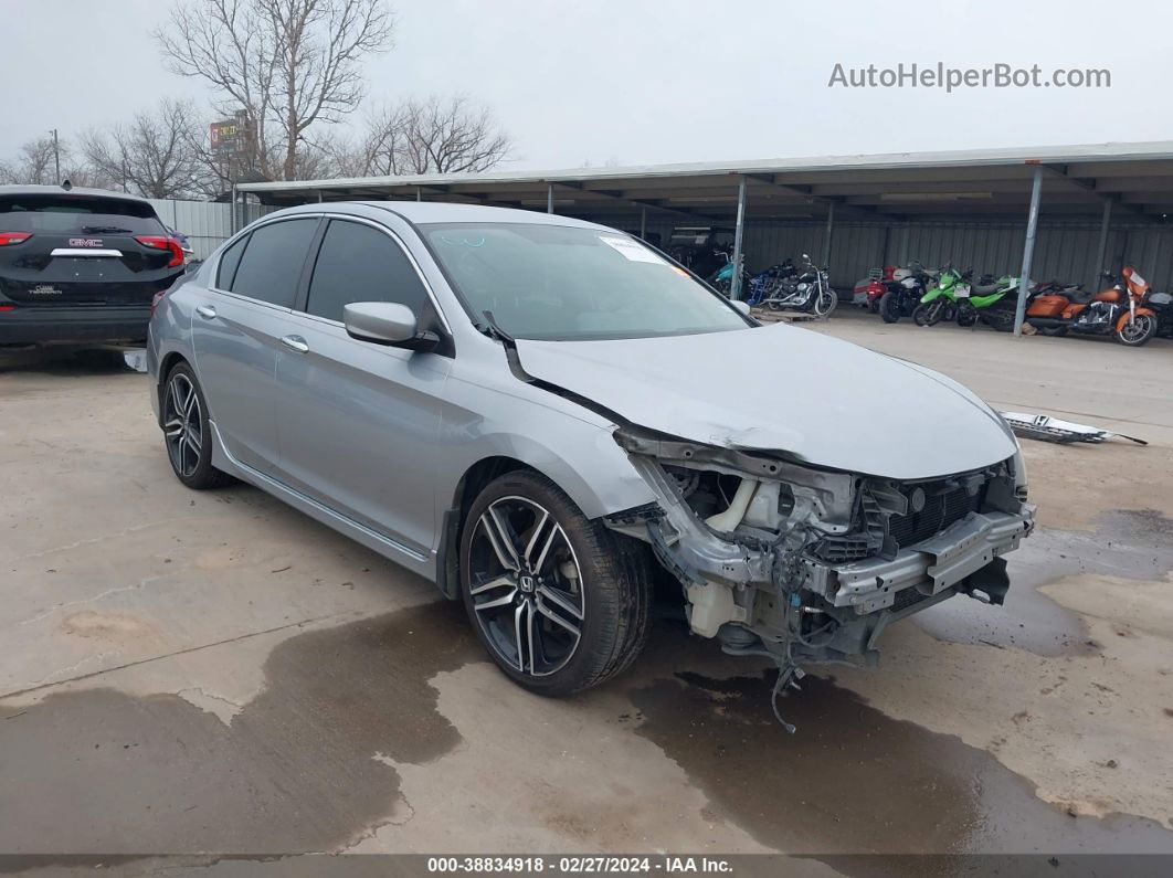 2016 Honda Accord Sport Серебряный vin: 1HGCR2F54GA230776