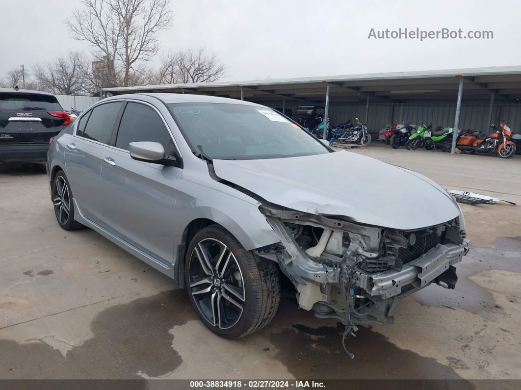 2016 Honda Accord Sport Серебряный vin: 1HGCR2F54GA230776