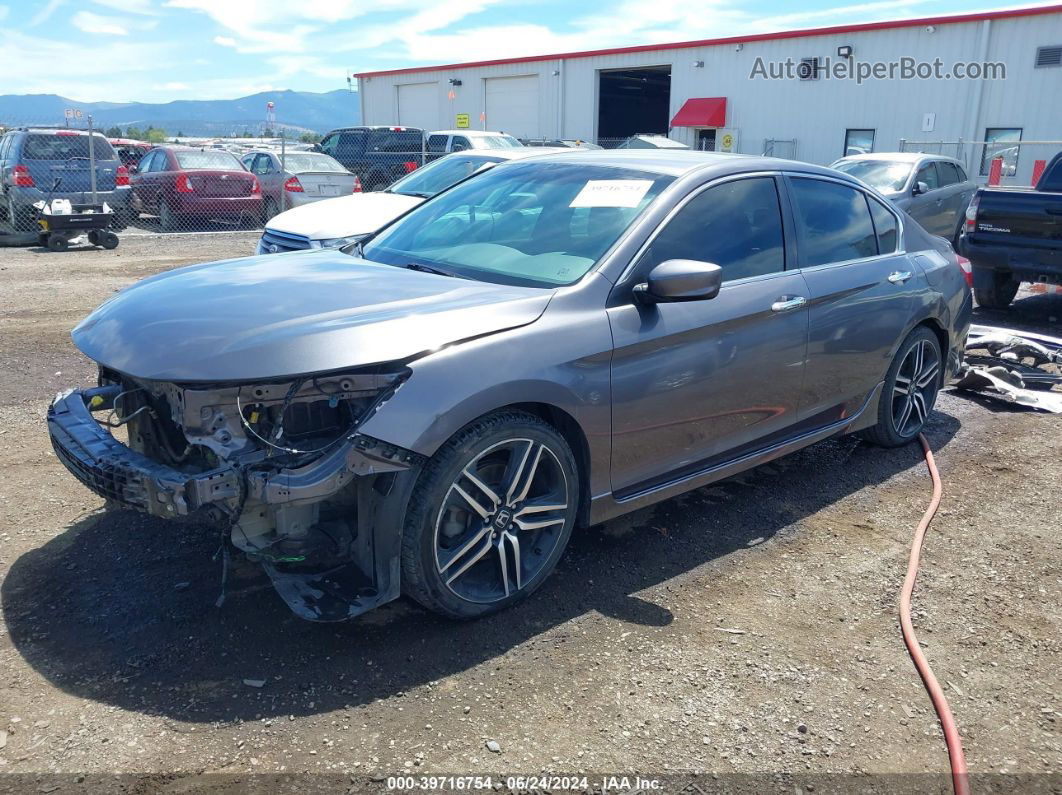 2017 Honda Accord Sport Gray vin: 1HGCR2F54HA013066