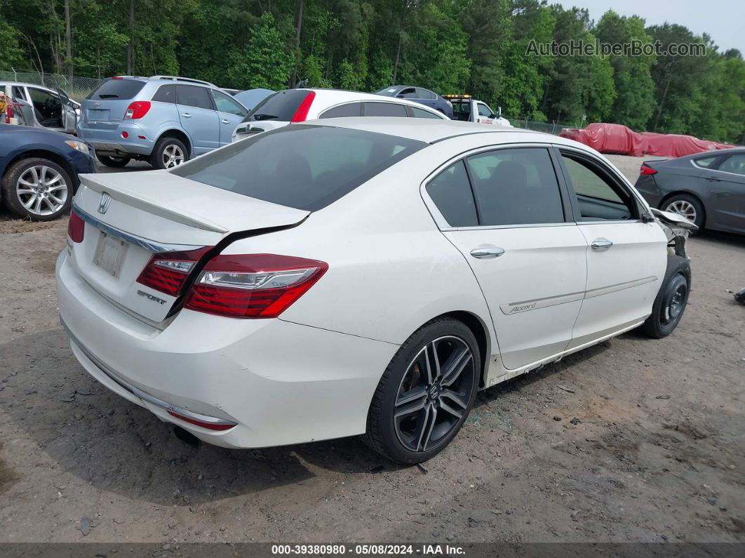 2017 Honda Accord Sport White vin: 1HGCR2F54HA051879