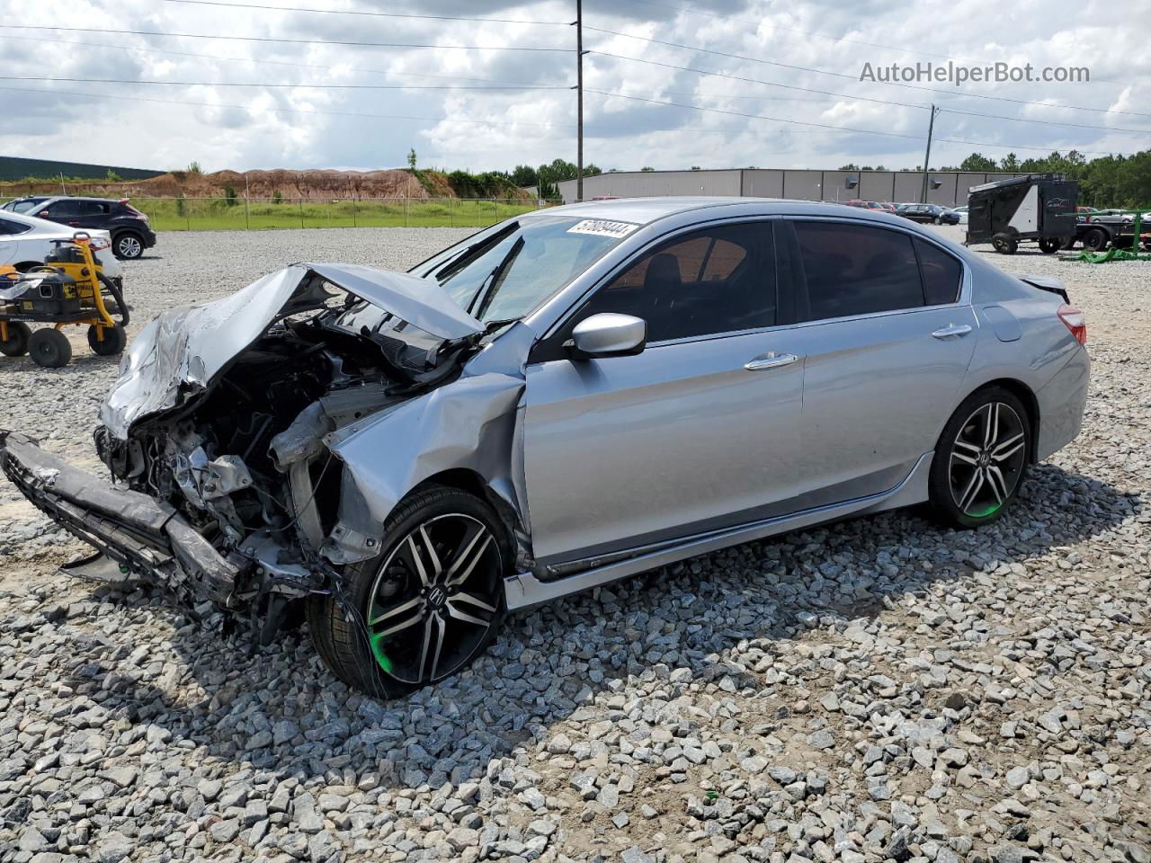 2017 Honda Accord Sport Silver vin: 1HGCR2F54HA191513