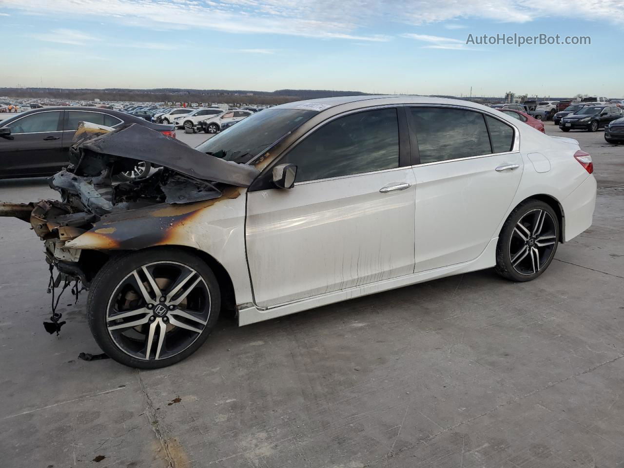 2017 Honda Accord Sport White vin: 1HGCR2F54HA289845