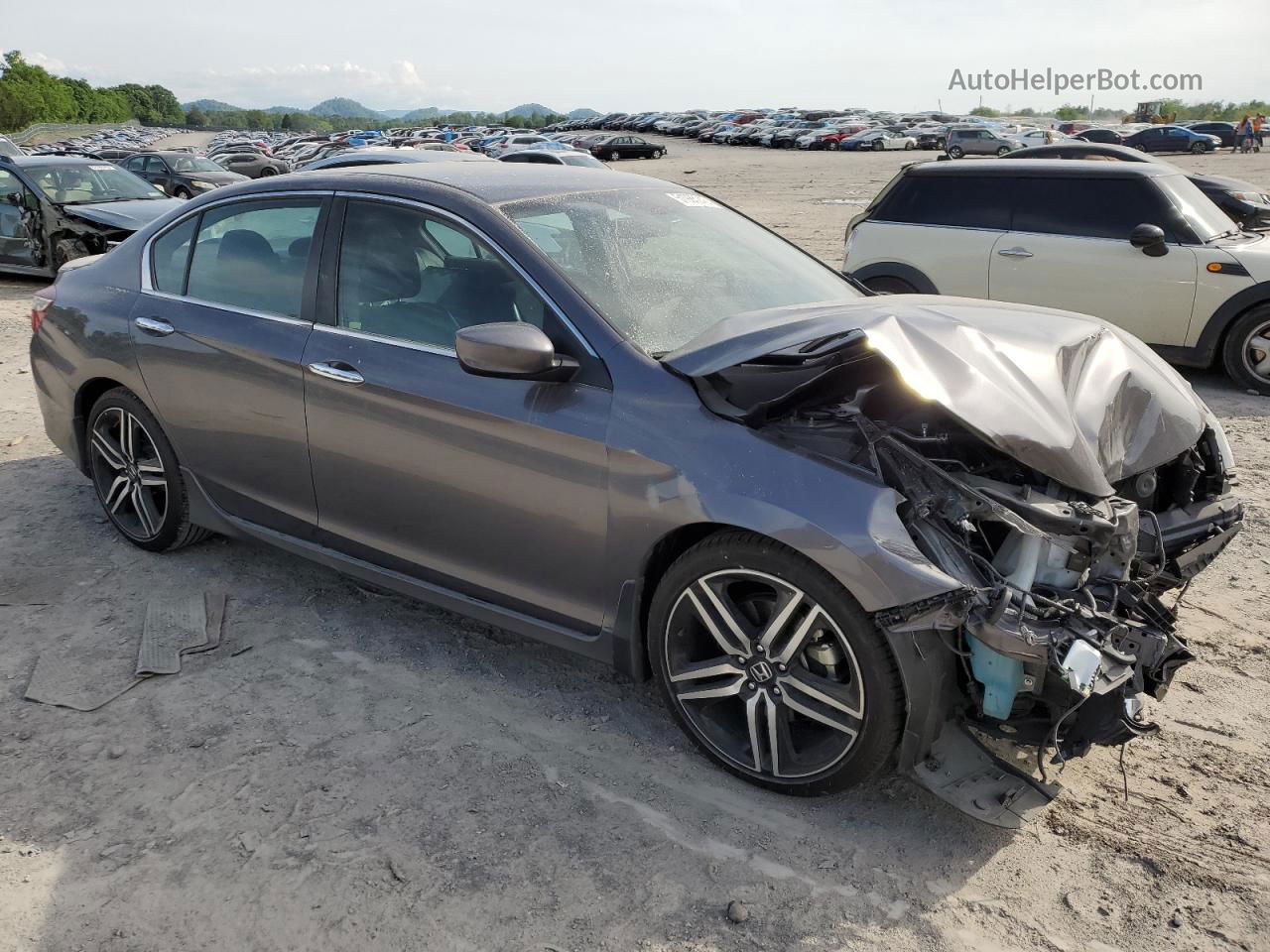 2017 Honda Accord Sport Gray vin: 1HGCR2F54HA303503