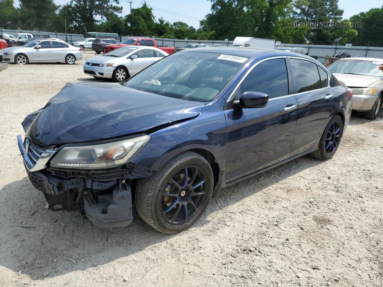 2014 Honda Accord Sport Blue vin: 1HGCR2F55EA017851