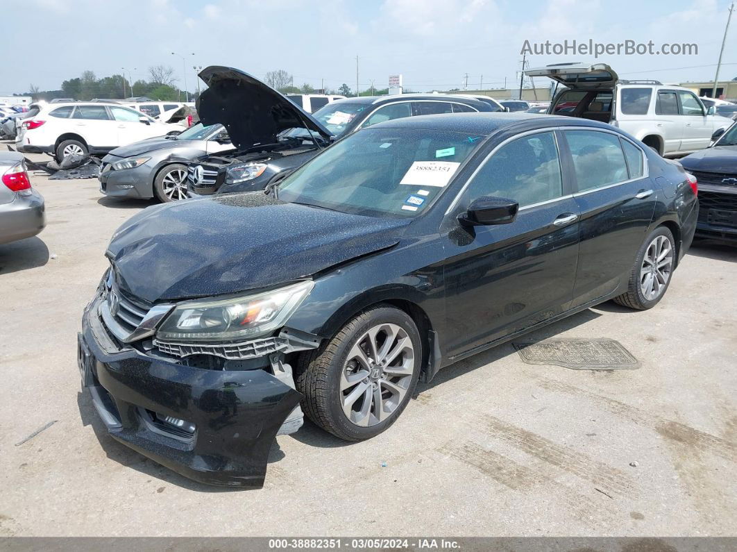 2014 Honda Accord Sport Black vin: 1HGCR2F55EA021138